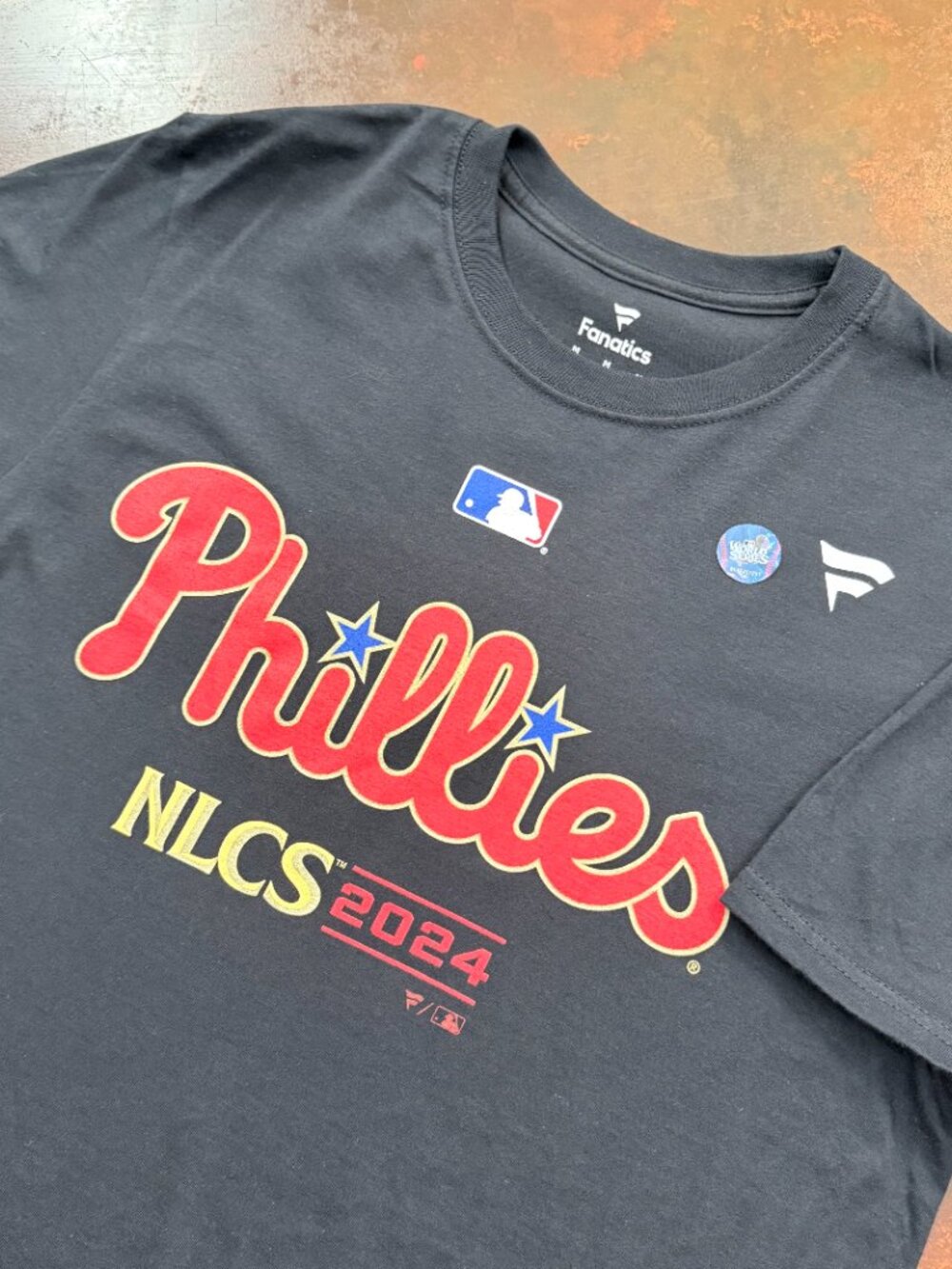 Philadelphia Phillies NLCS 2024 Fanatics Black T Shirt Short Sleeve Mens MLB